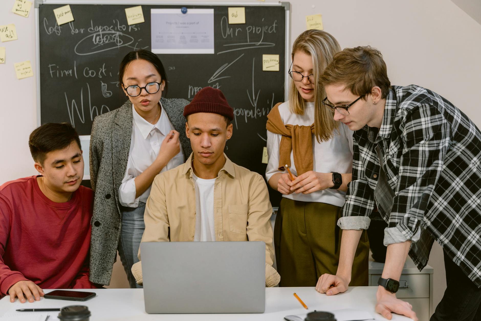 a group of people talking about start up business